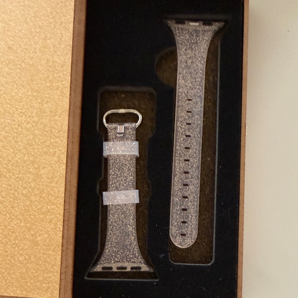 Glitter Silicone Watch Band in Sparkling Rosel